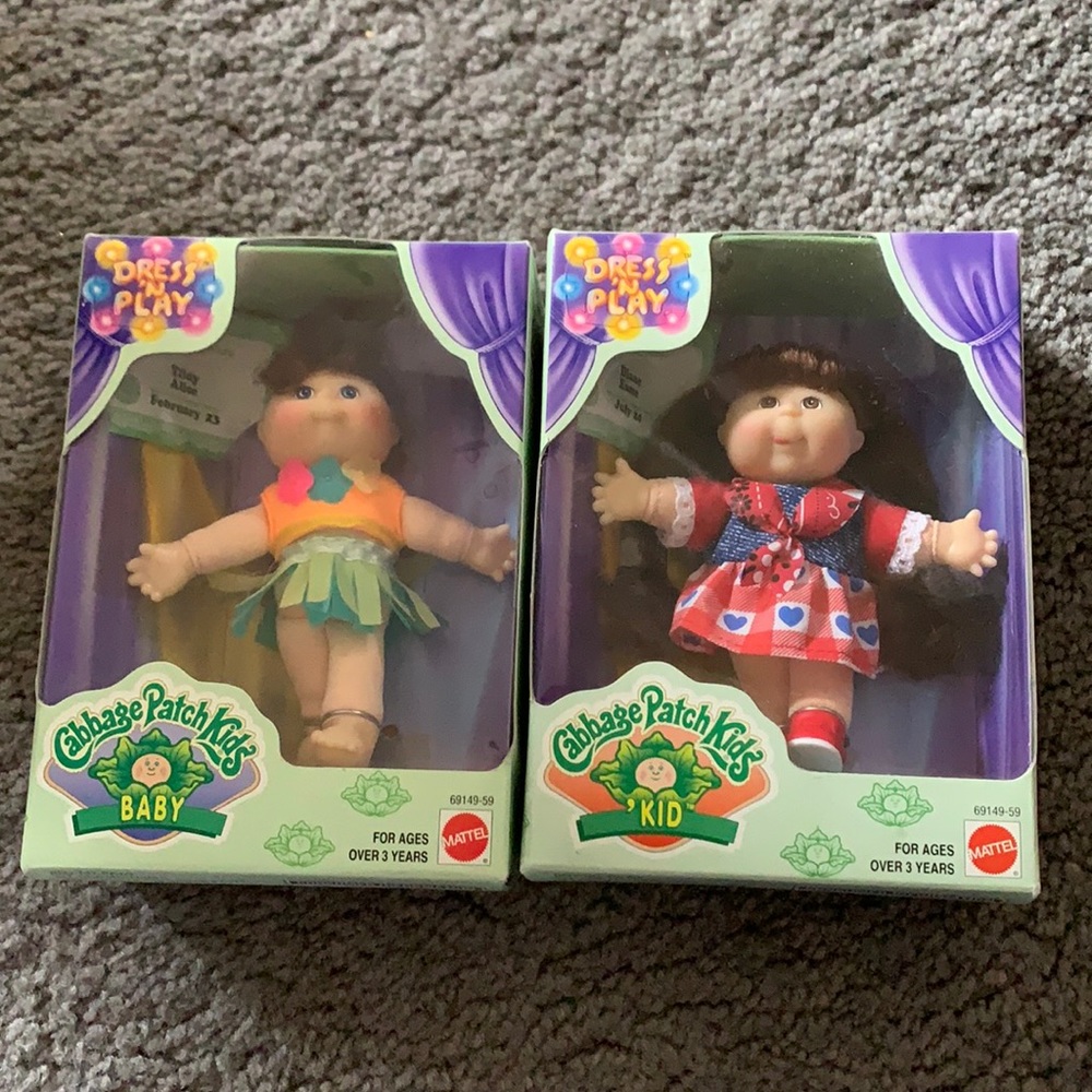 bundle of TWO cabbage patch kid vintage NEW IN BOX